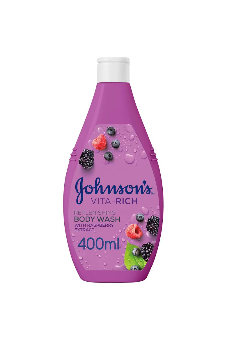 Johnson's Възстановяващ душ гел ®️ VITA RICH С екстракт от малина и растителен глицерин 400 мл
