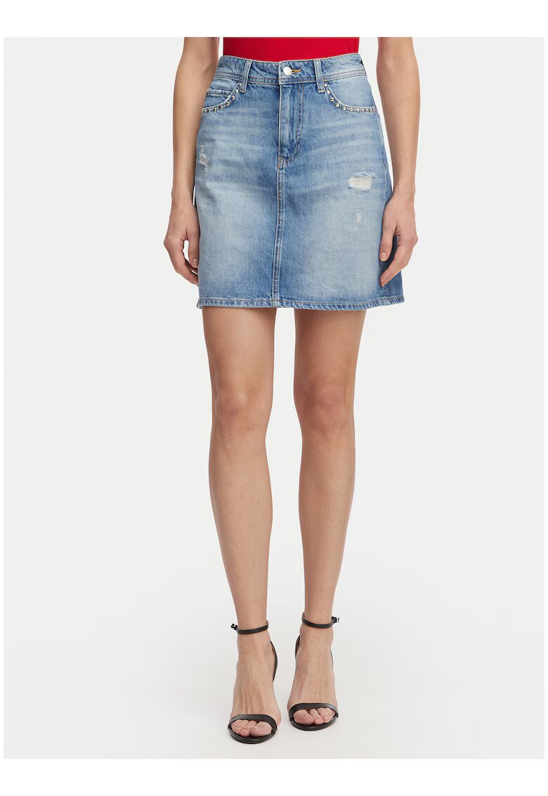 JOOP! Jeans Ежедневна пола - - деним - цип - синя - памук