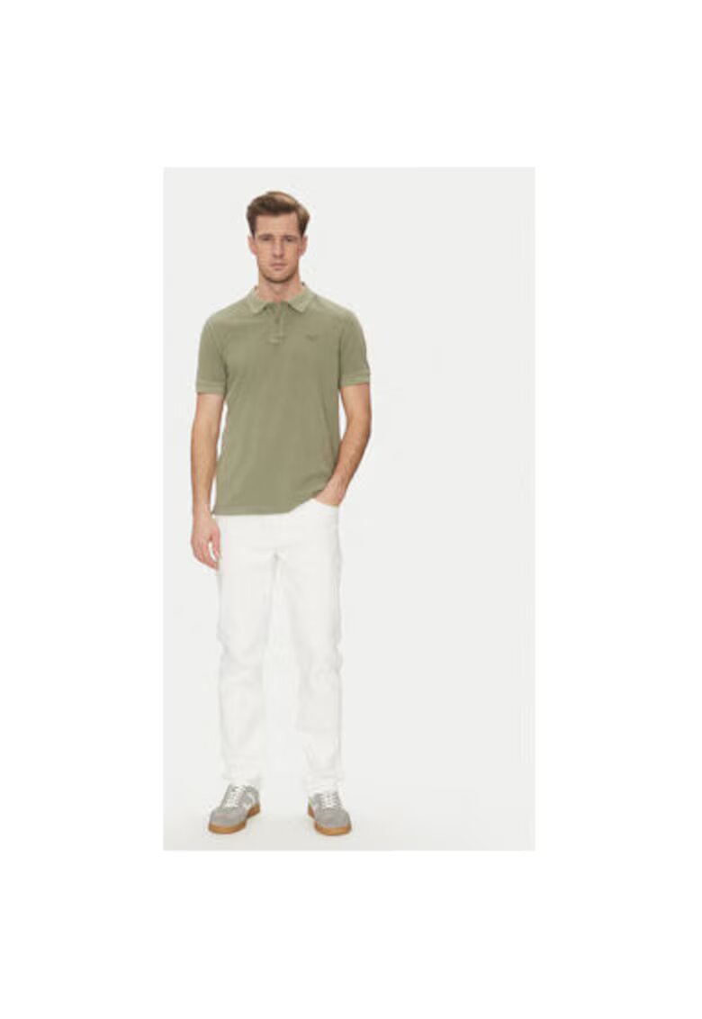 joop jeans Мъжка поло тениска - 10019371 30045619 - Органичен памук - 3XL INTL - Зелена