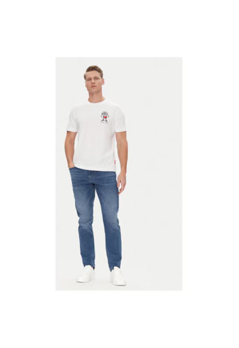 JOOP! Jeans Мъжка тениска - 10019370 30045691 - Органичен памук - Бяла