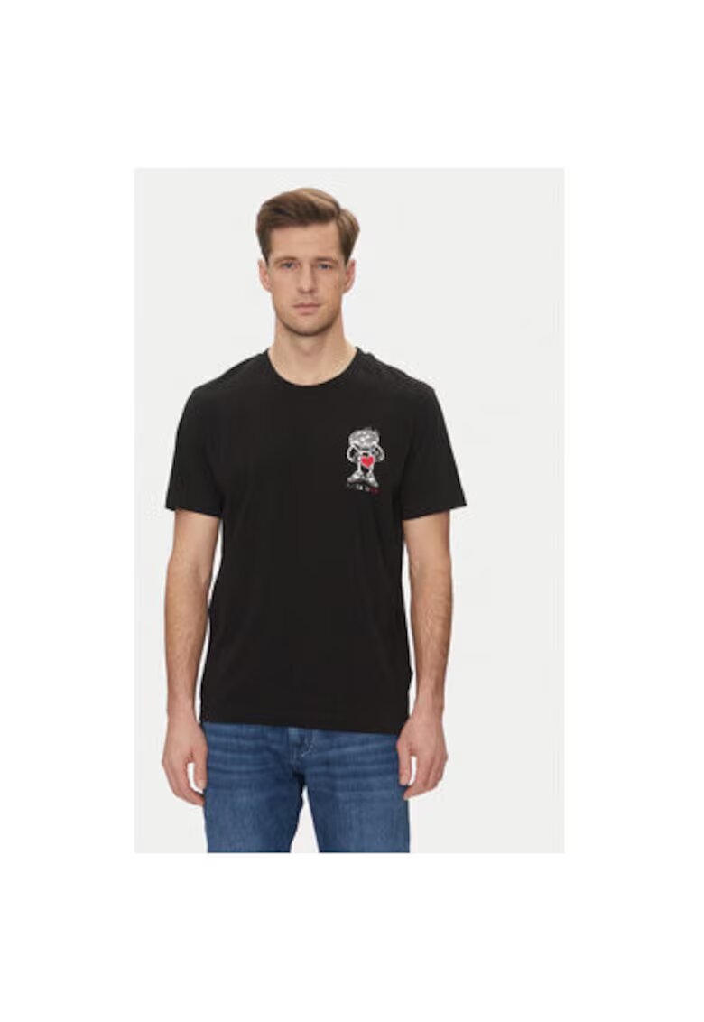 JOOP! Jeans Мъжка тениска - 10019370 30045691 - Органичен памук - Черна