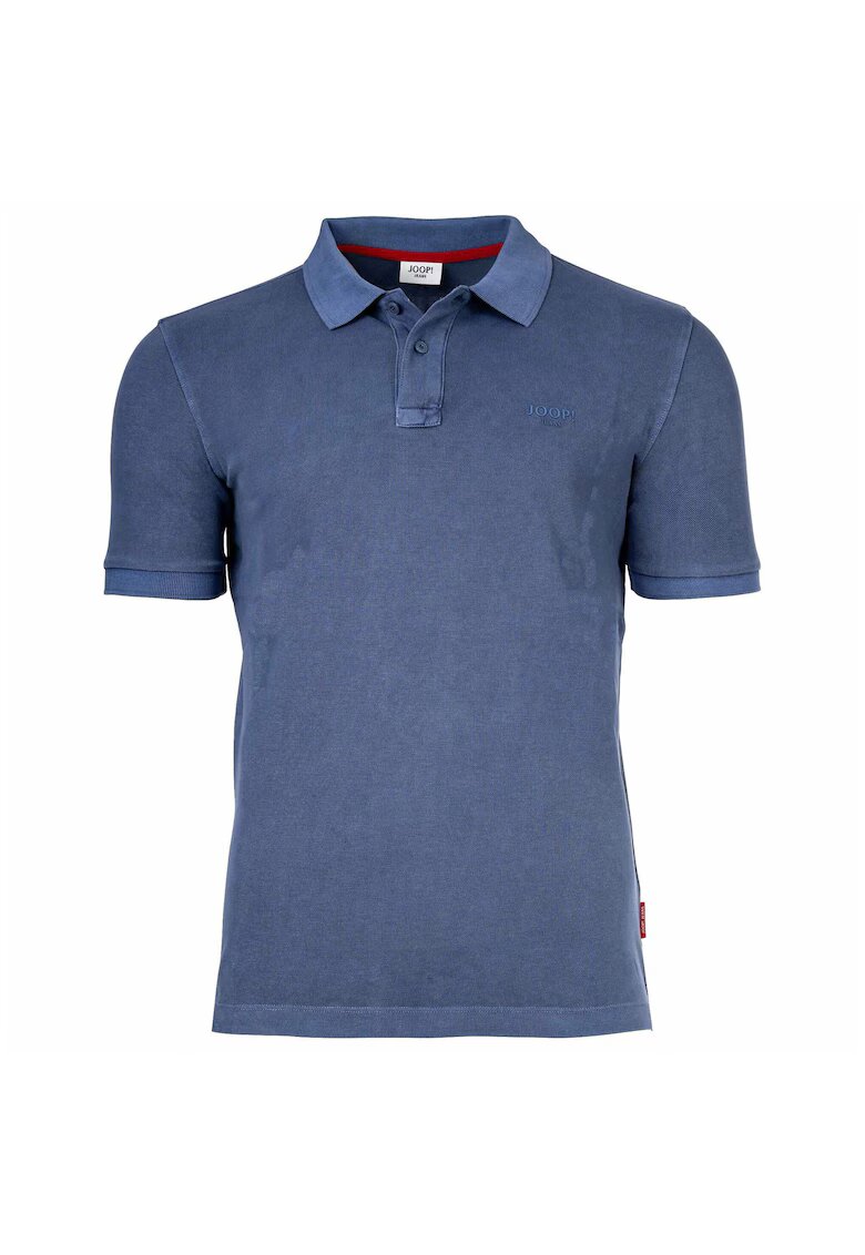 joop jeans Тениска с органичен памук с яка - Син