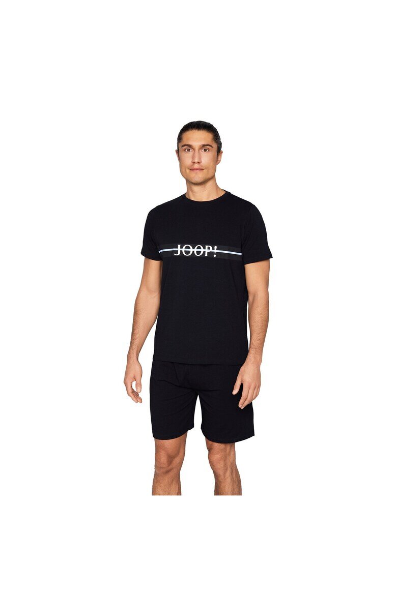 Joop! Къса пижама с лого Черен