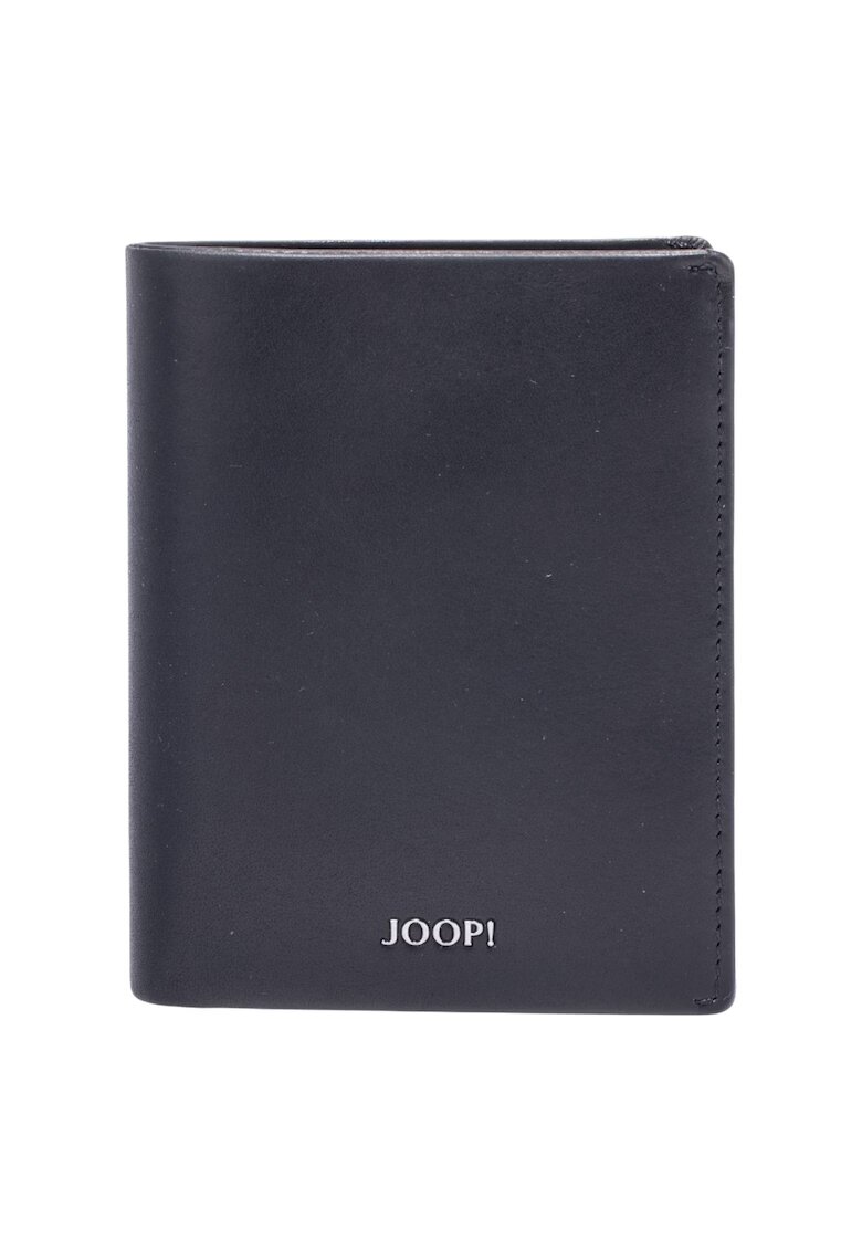 Joop Кожен портфейл Cerratano с двойно прегъване и метално лого - Черен