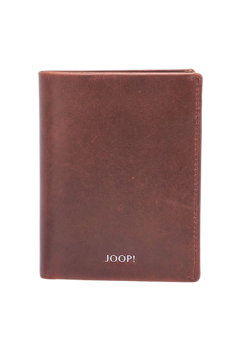 Joop Кожен портфейл Cerratano с двойно прегъване и метално лого - Кафяв