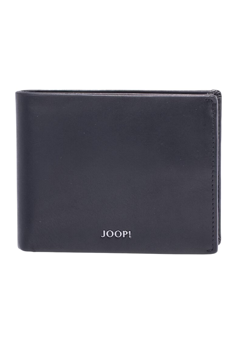 Joop Кожен портфейл Cerratono с двойно прегъване и лого - Черен