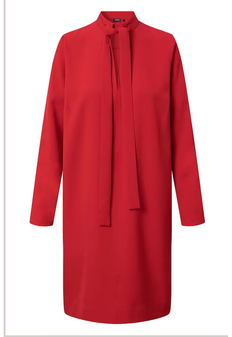 Joop Midi Dress With Long Sleeve and Pussy-bow - Червен