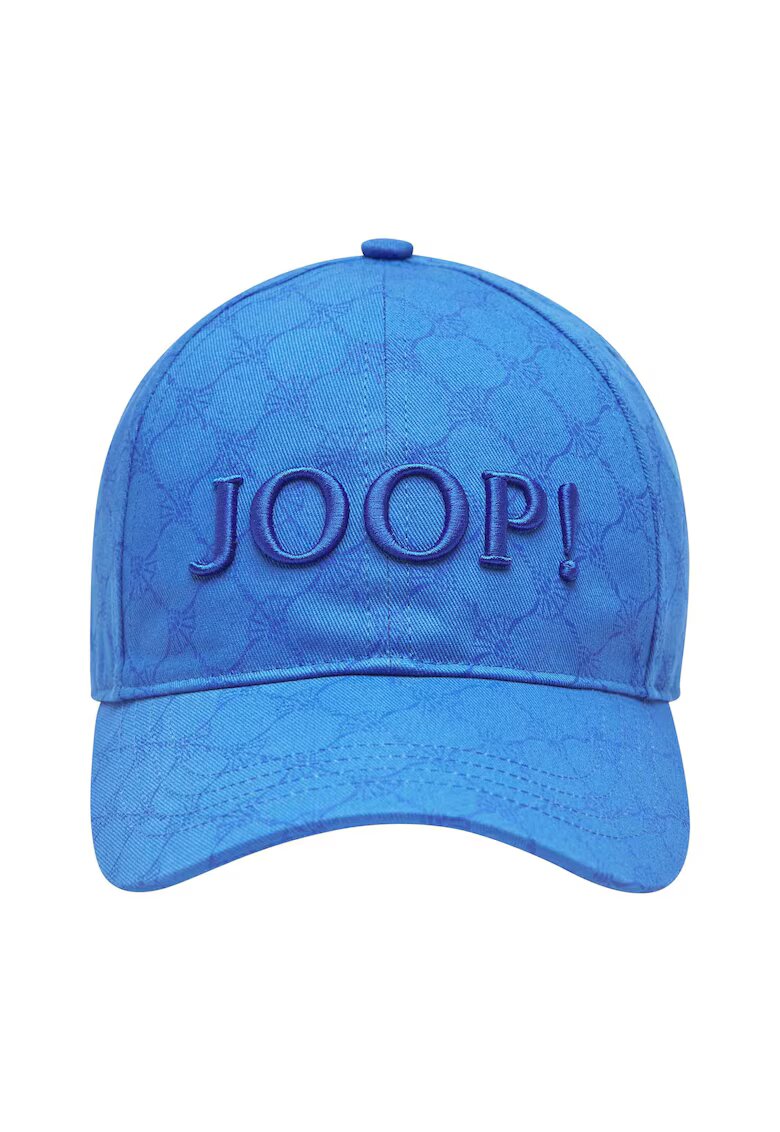 Joop Памучна шапка с бродирано лого - Син