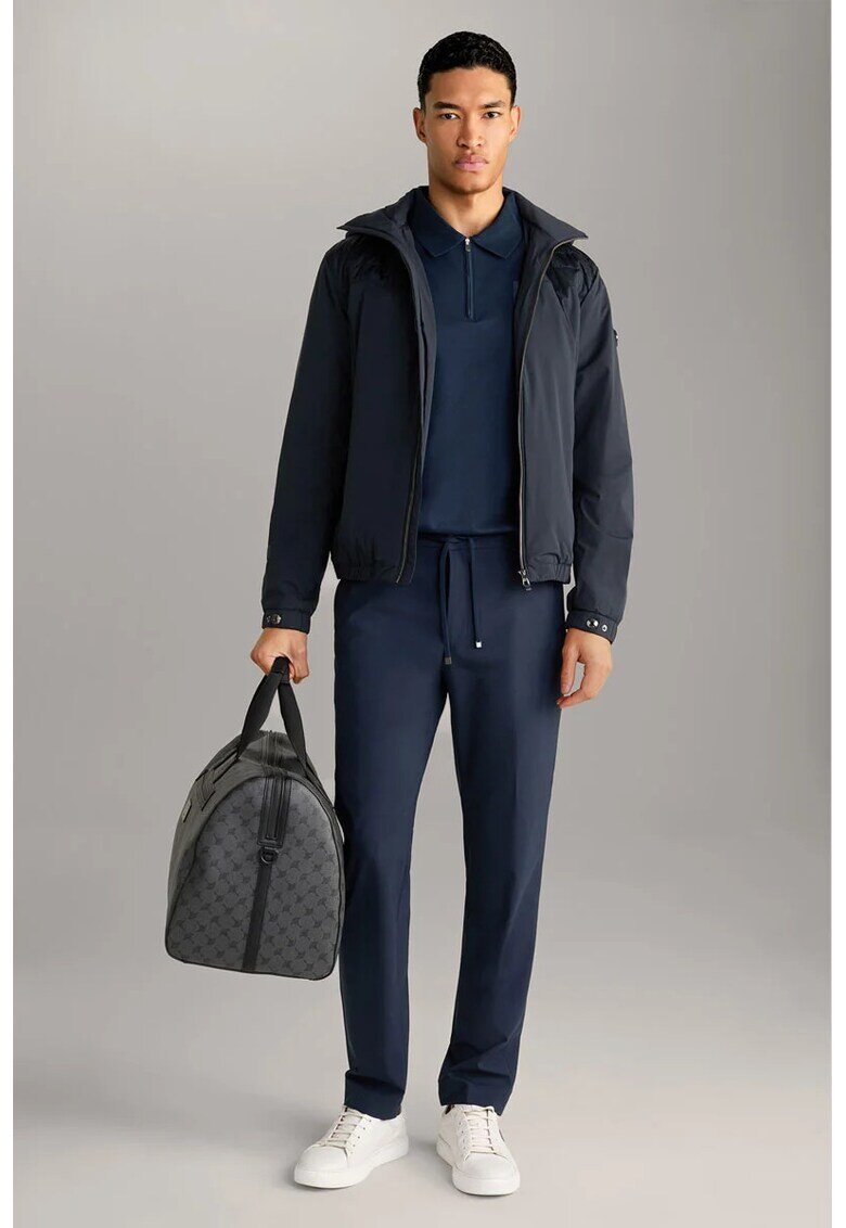 Joop Панталон regular fit с ластик и връзки на талията - Тъмносин