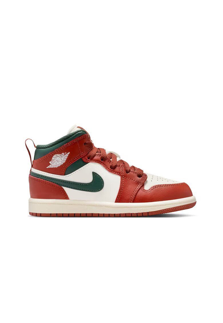 Jordan Маратонки 1 Mid PS 52529 - Червен/Зелен/Бежов