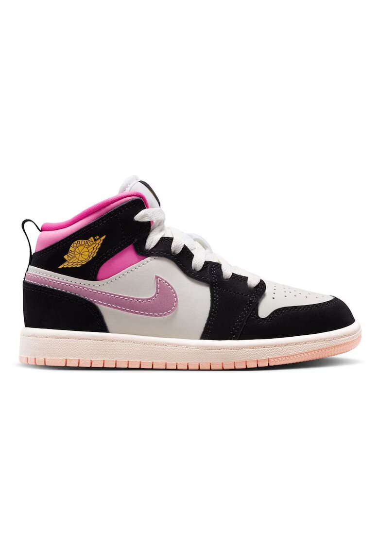 Jordan Спортни обувки 1 Mid SE PS 61895 - Черен/Розово