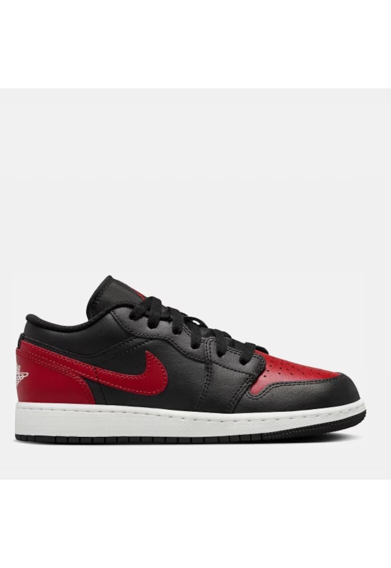 Jordan Спортни обувки Air 1 Low за момчета - естествена кожа/еко кожа - червени/черни