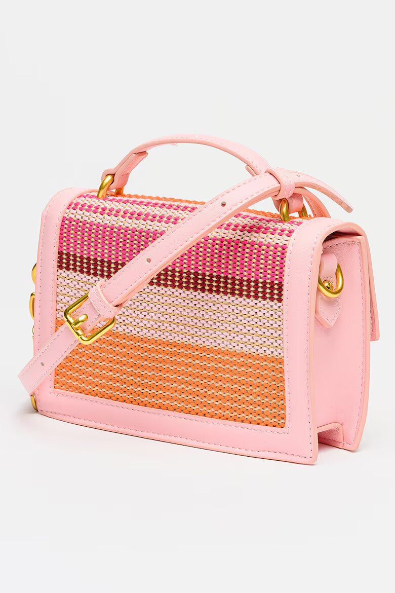 Juicy Couture Чанта за рамо Lily със сплетени детайли Tиква портокал/Розово