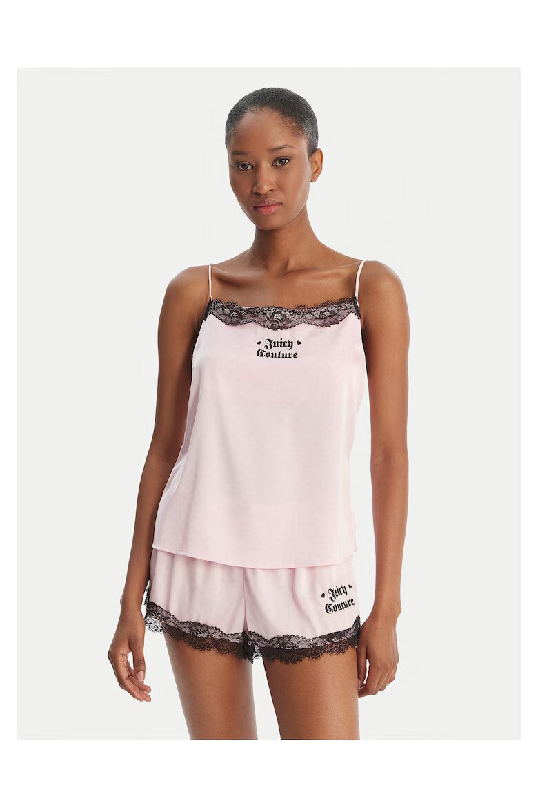 Juicy Couture Дамска пижама вталена кройка розова полиестер