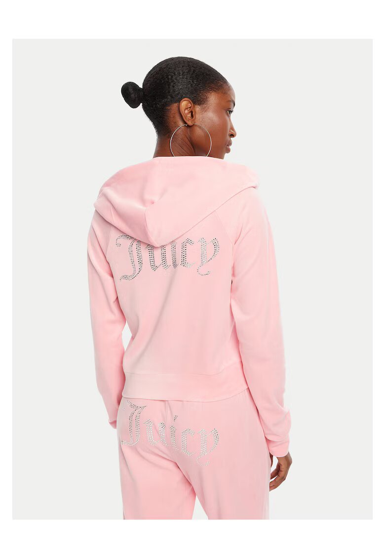 Juicy Couture Дамски суичър розов - от мека материя