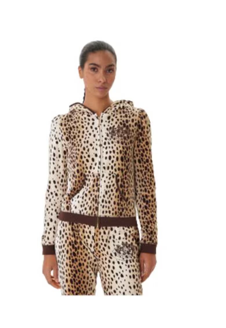 Juicy Couture Дамски суичър - синтетика/текстил - бежов/кафяв