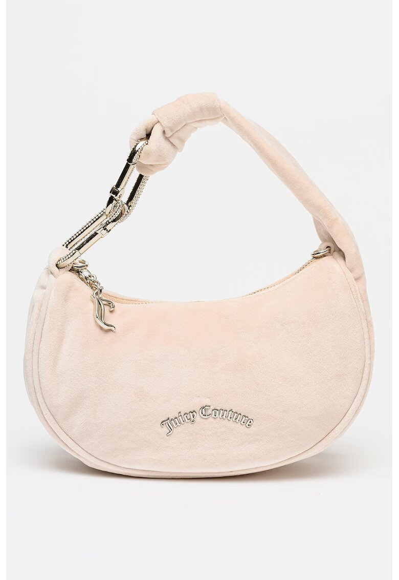 Juicy Couture Малка хобо чанта Bolssom с ефект на кадифе