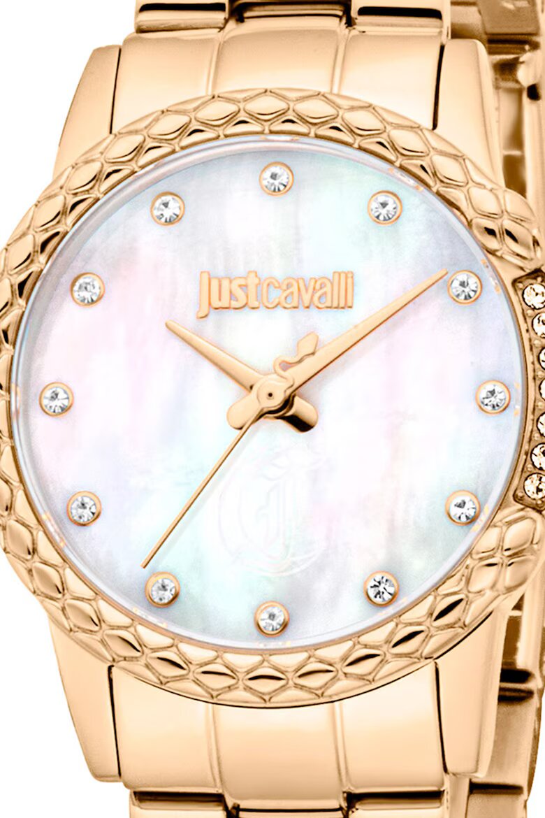 JUST CAVALLI Часовник Animalier Fiorenza Snake от неръждаема стомана Златист