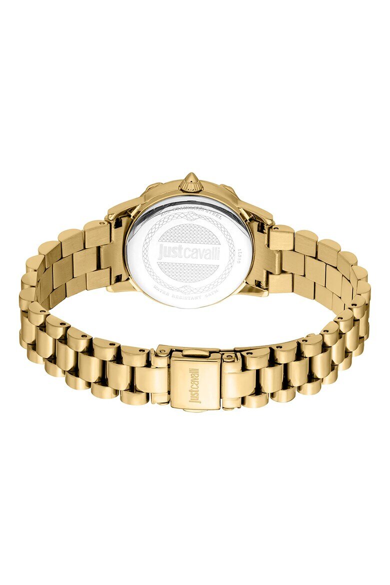JUST CAVALLI Часовник Animalier Fiorenza Snake от неръждаема стомана Златист