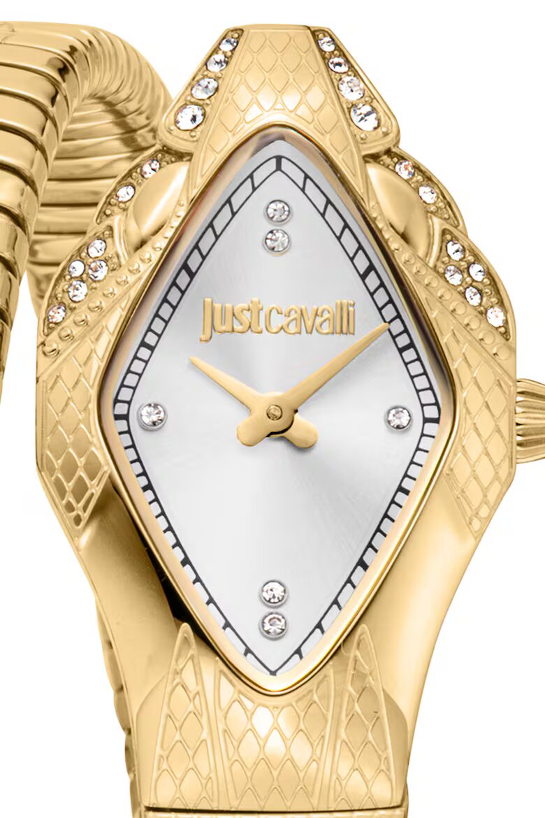 JUST CAVALLI Часовник от неръждаема стомана с увиващ се дизайн