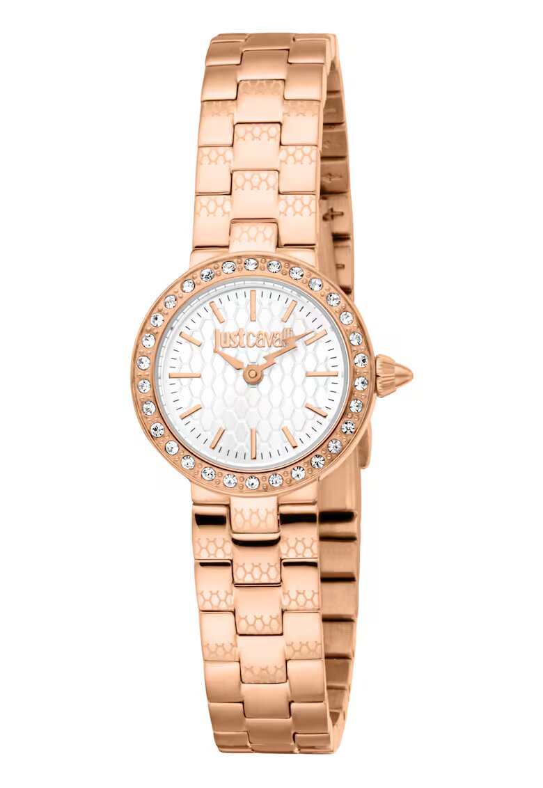 JUST CAVALLI Дамски часовник Serenita - 23mm - розово злато - стоманена каишка - кварцов механизъм