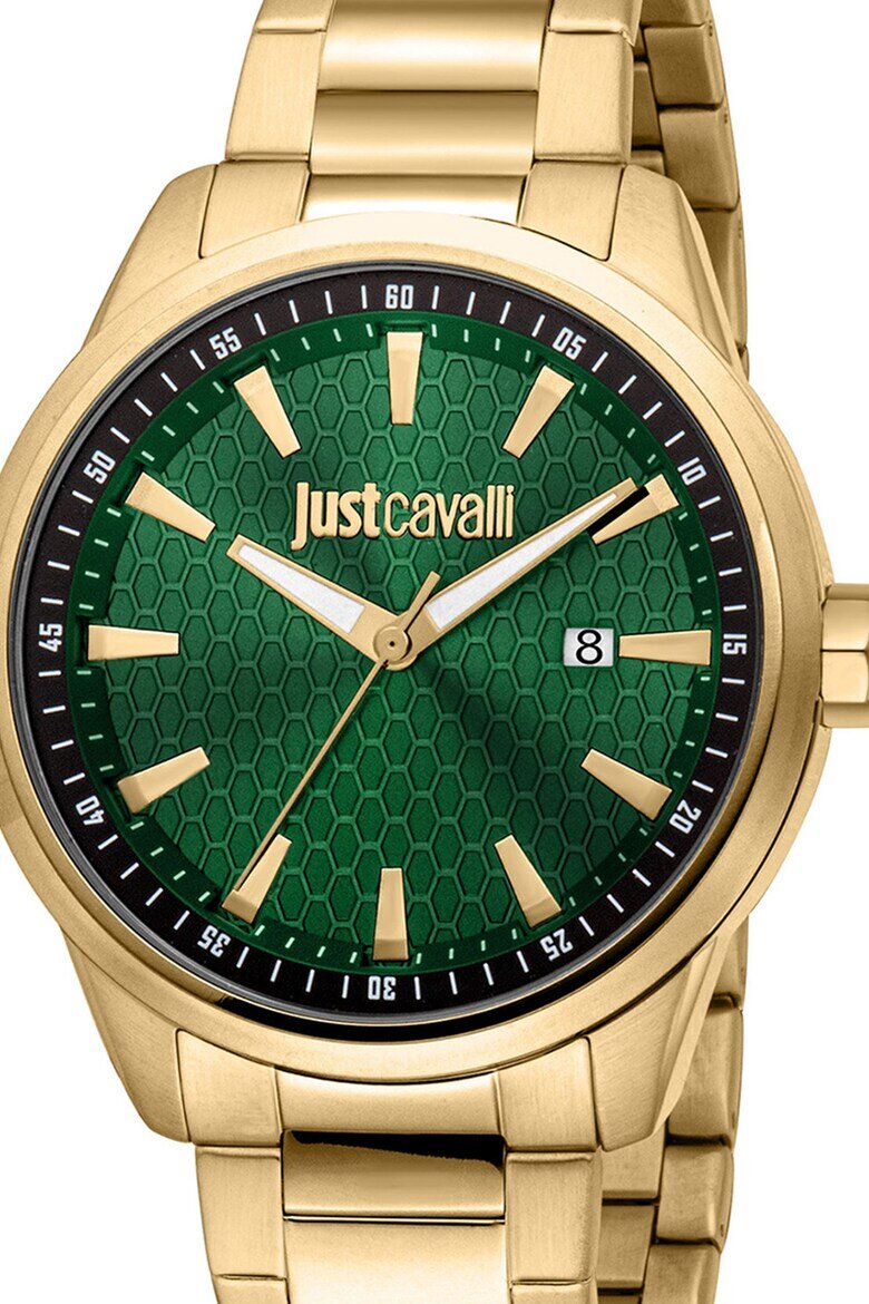 JUST CAVALLI Кварцов часовник от неръждаема стомана Златист
