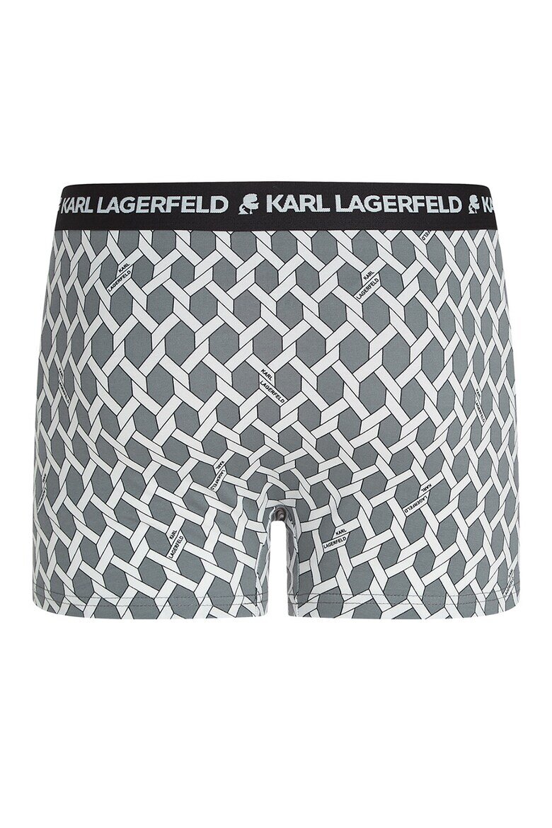Karl Lagerfeld Боксерки с лого - 3 чифта Черен/Сив/Папратово зелено