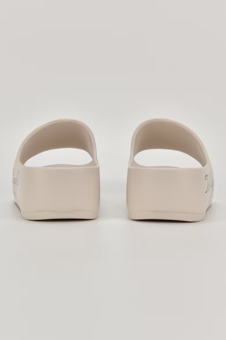Karl Lagerfeld Чехли с равна платформа и лого Мръснобял