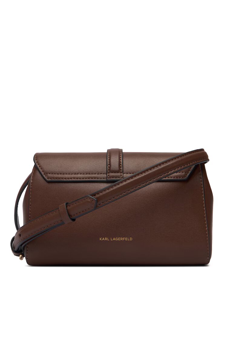 Karl Lagerfeld Дамска чанта Dark Friar Brown 2LQ - от естествена кожа