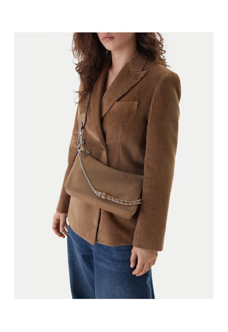 Karl Lagerfeld Дамска чанта модел Mushroom Brown - от екологична кожа - размери 2DH B1W30018