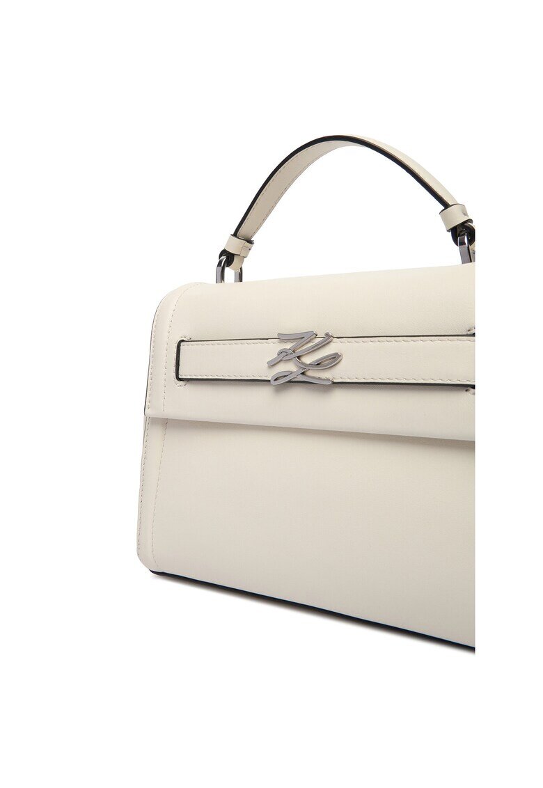 Karl Lagerfeld Дамска чанта Off White 110 - естествена кожа