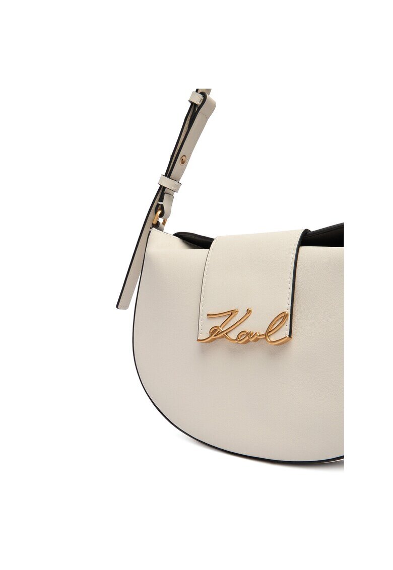 Karl Lagerfeld Дамска чанта Off White 110 - естествена кожа - 30x25см