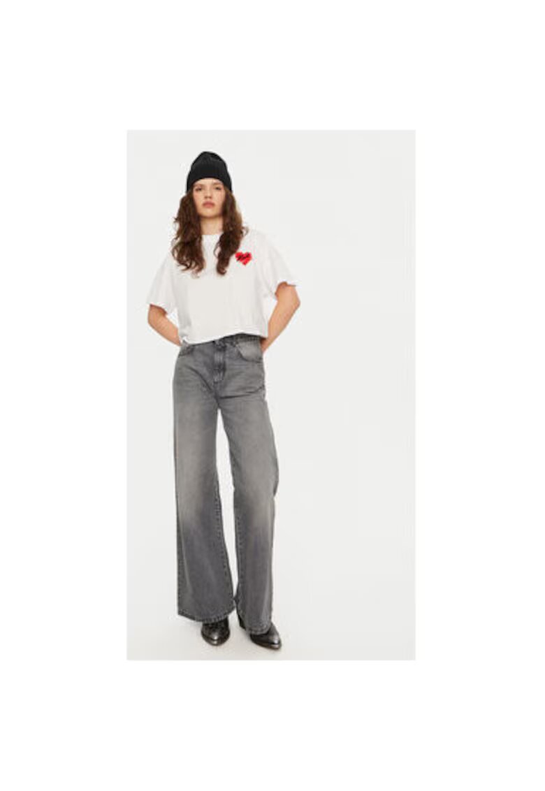 Karl Lagerfeld Дамска тениска - 304579356 - Органичен памук - 2XL INTL - Бяла