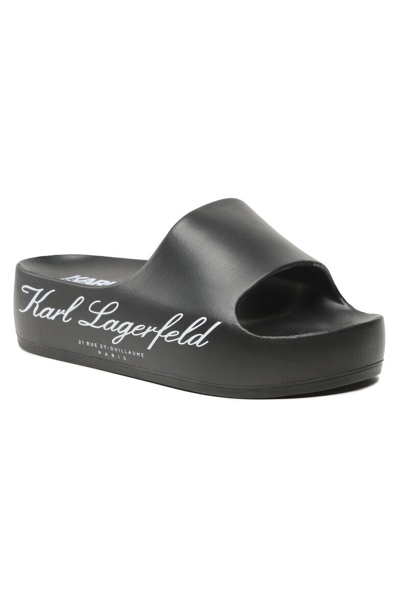 Karl Lagerfeld Дамски чехли KL86000 Синтетика Черен