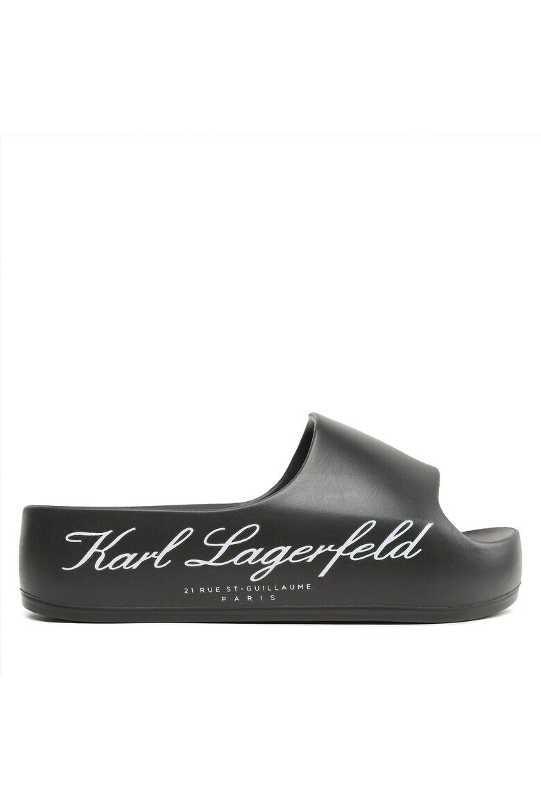 Karl Lagerfeld Дамски чехли KL86000 Синтетика Черен