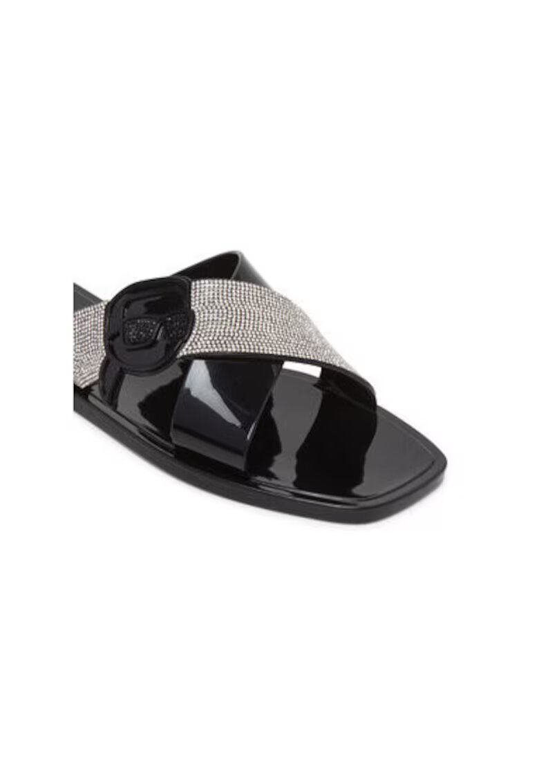 Karl Lagerfeld Дамски джапанки - KL80004S - Синтетични - 40 EU - Черни/Сребристи - Черен/Сребрист