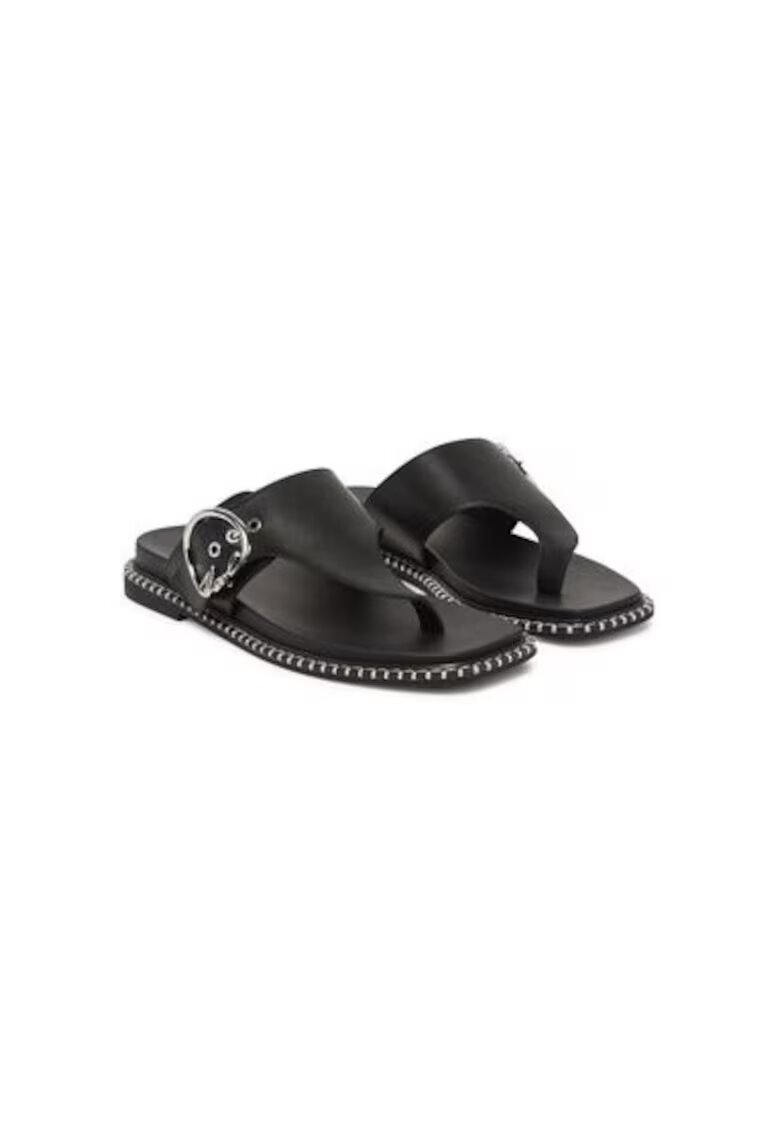 Karl Lagerfeld Дамски джапанки KL81325 - Естествена кожа - Черни