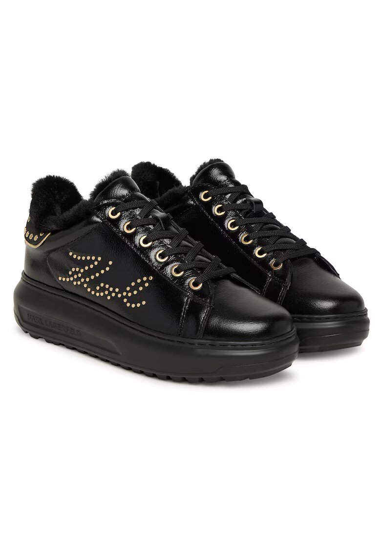 Karl Lagerfeld Дамски кецове KL67511 - черни - кожа