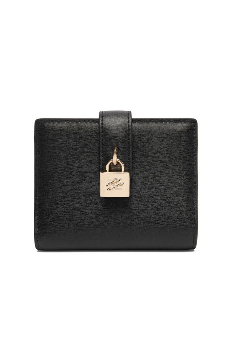 Karl Lagerfeld Дамски портфейл Black/Gold - 992 B1W32047 - естествена кожа