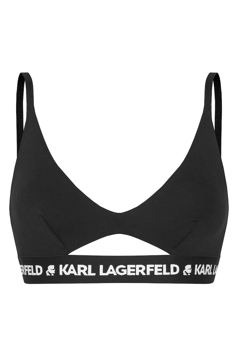 Karl Lagerfeld Дамски сутиен тип бриджитка Черен Лиосел