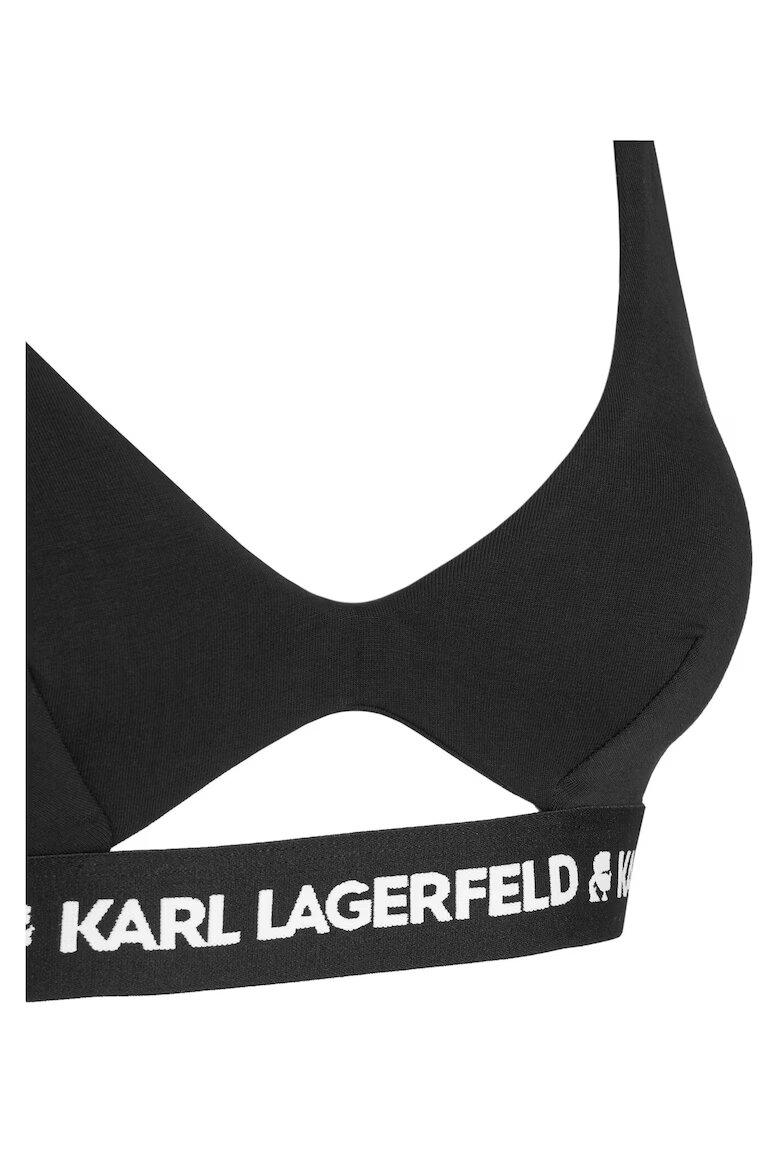 Karl Lagerfeld Дамски сутиен тип бриджитка Черен Лиосел