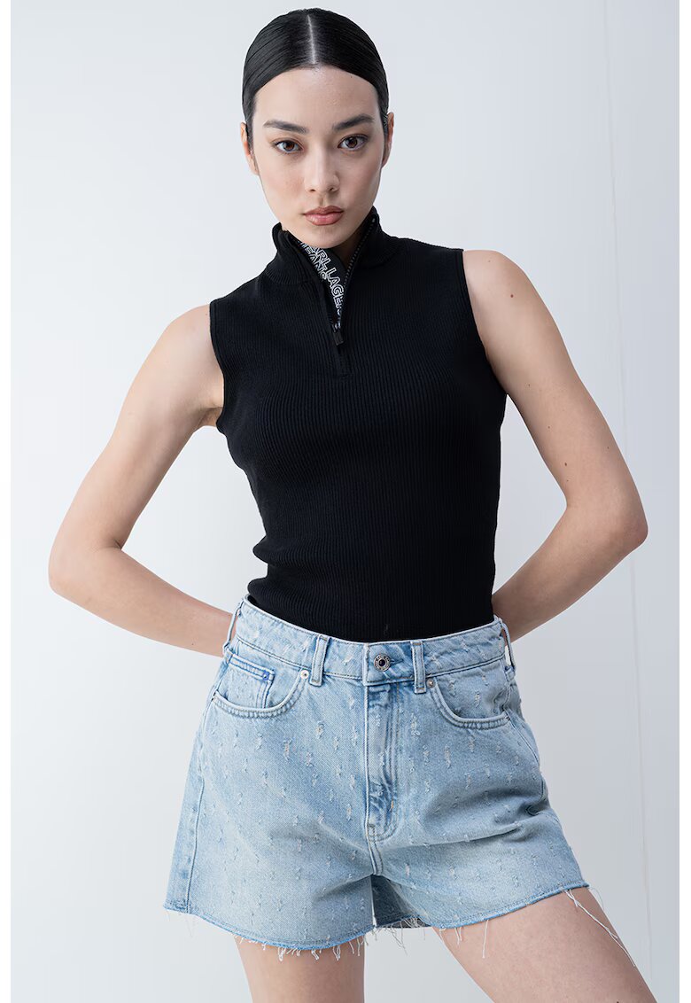 KARL LAGERFELD JEANS Блуза без ръкави - с къс цип