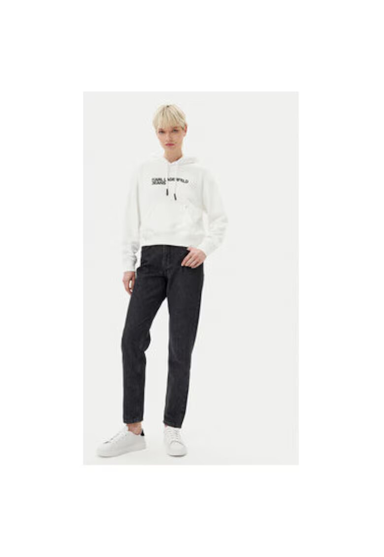 KARL LAGERFELD JEANS Дамска блуза A2W20053 - Органичен памук - Бял - Бял