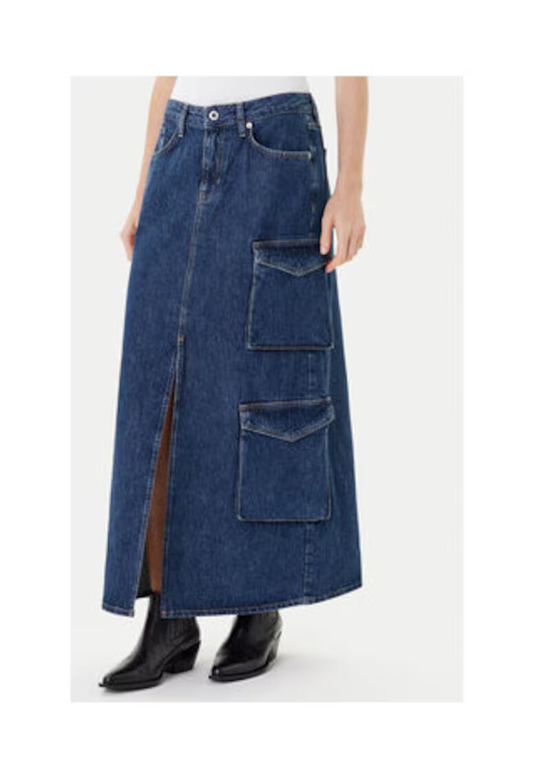 KARL LAGERFELD JEANS Дамска пола - синя - 100% органичен памук