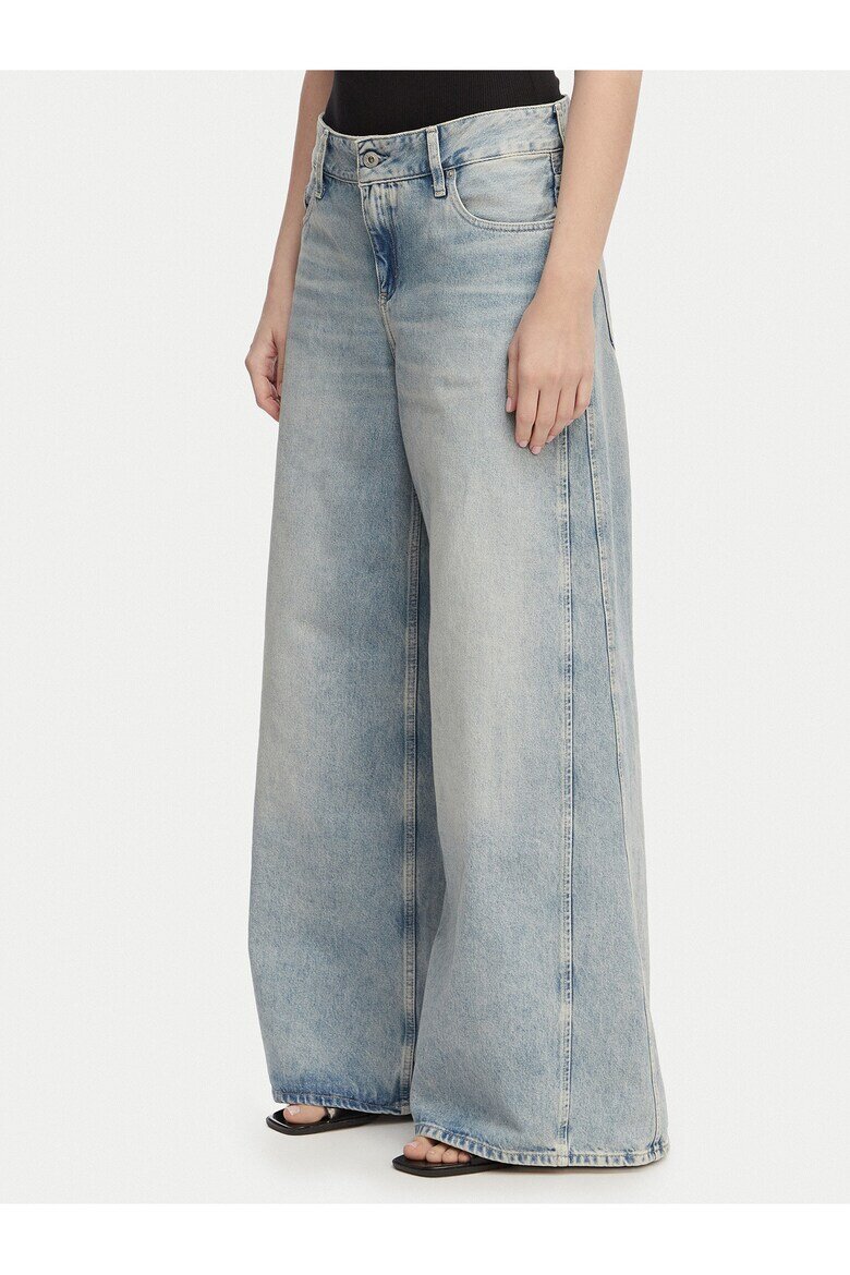 KARL LAGERFELD JEANS Дамски дънки широка кройка син памук
