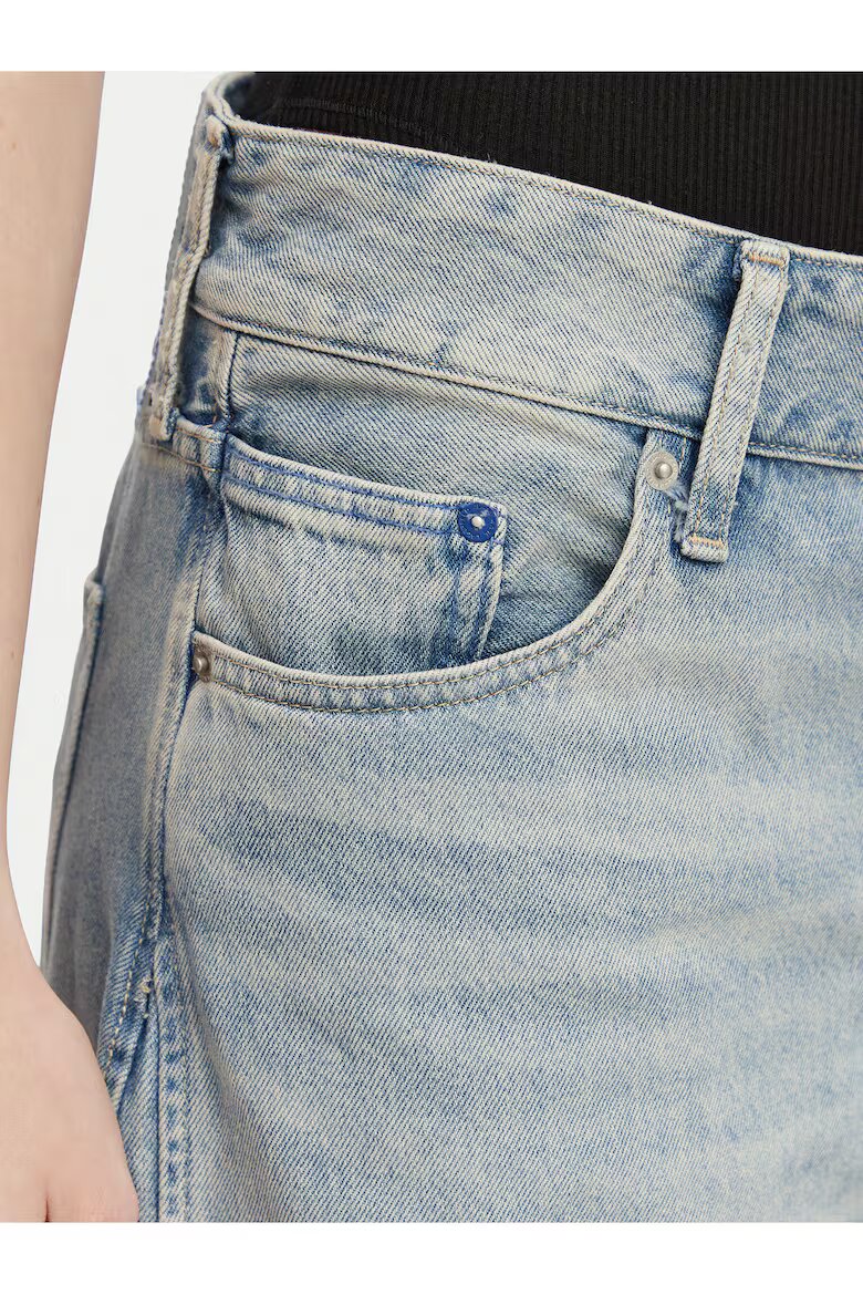 KARL LAGERFELD JEANS Дамски дънки широка кройка син памук