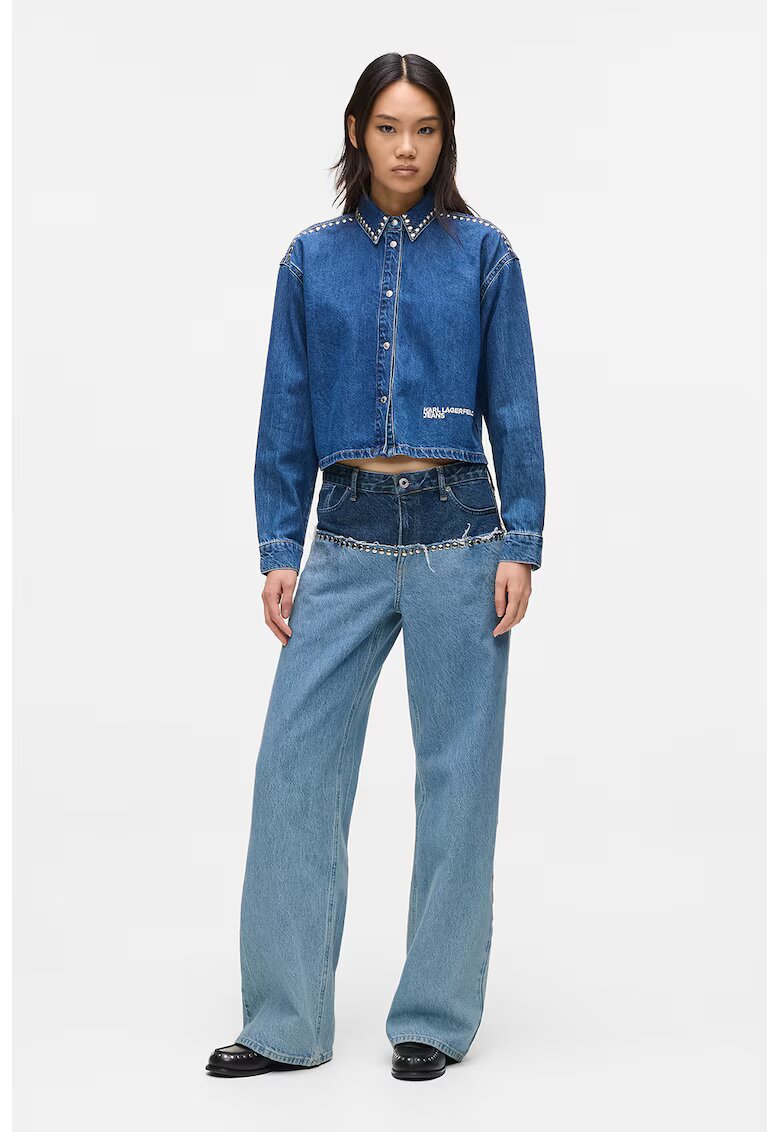 KARL LAGERFELD JEANS Дънки с памук и контрасти
