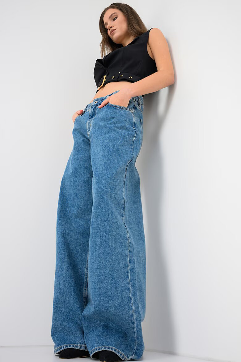 KARL LAGERFELD JEANS Дънки с широк крачол Прашно синьо