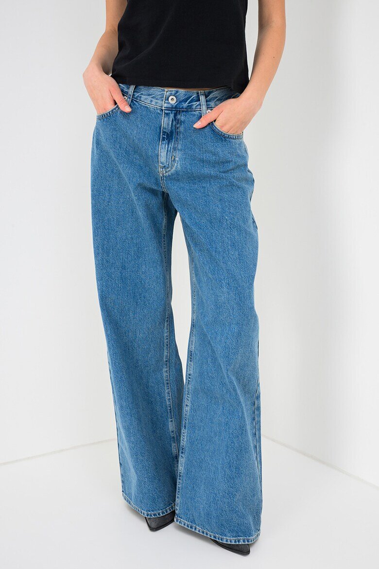 KARL LAGERFELD JEANS Дънки с широк крачол Прашно синьо