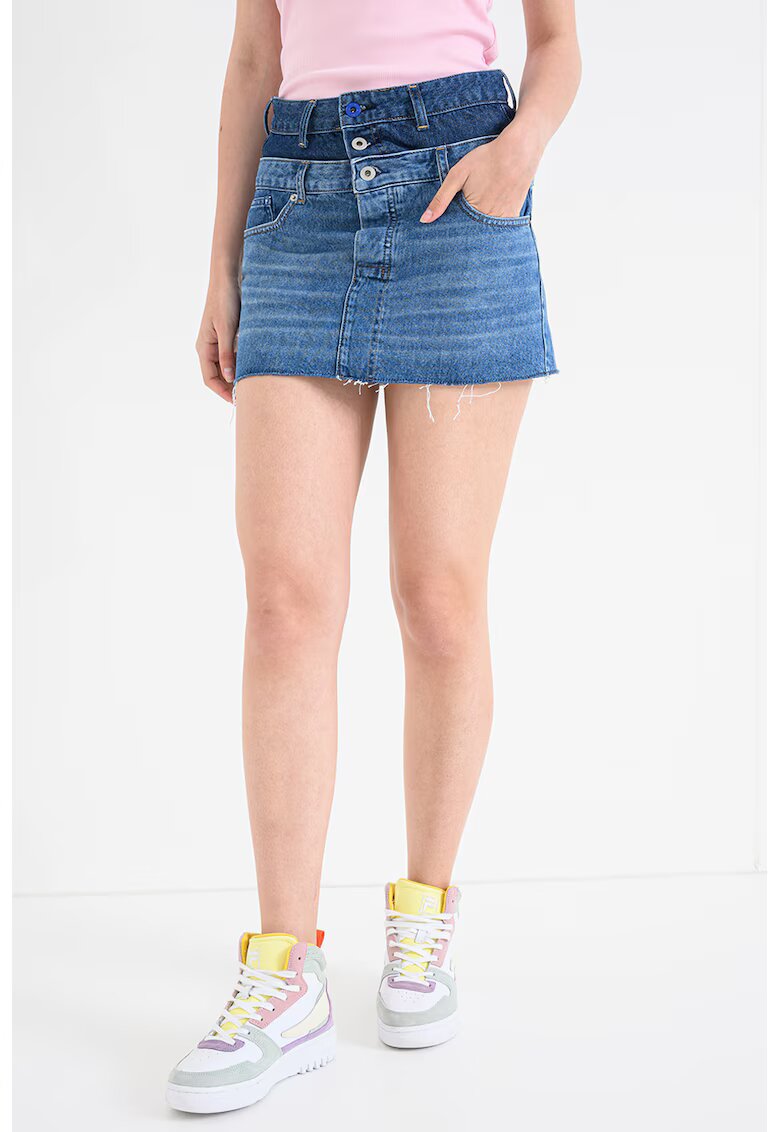 KARL LAGERFELD JEANS Дънкова пола с дизайн 2 в 1
